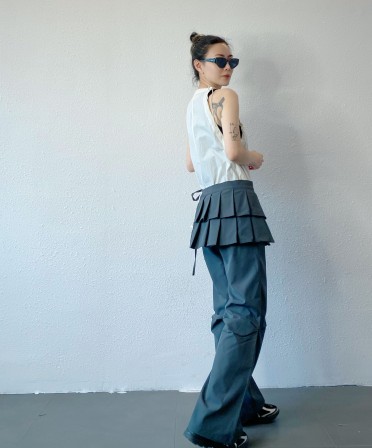 Grey Double Layer Pants #250416